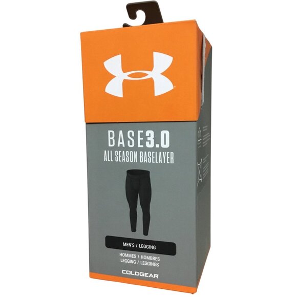 Under Armour Base 3.0 Men's Black Legging All-Season Baselayer ColdGear, 2XL, Bl - Picture 1 of 4